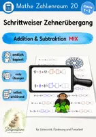 Vorschau - Unterrichtsreihen - Schrittweiser Zehnerübergang, Addition und Subtraktion MIX - Deckblatt