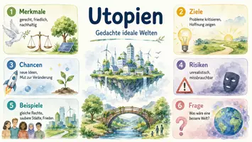 Vorschau - Arbeitsblätter - Arbeitsblatt "Utopie" + Onlineübung & MP3 + Infografik - Seite 2