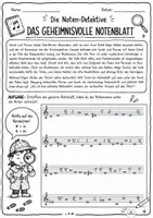 Vorschau - Arbeitsblätter - Arbeitsblatt "Noten-Detektive" - Musik Jg.3-6 - Seite 2