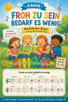 Vorschau - Arbeitsblätter - Froh zu sein bedarf es wenig - Boomwhacker-Noten | farbig - Deckblatt