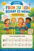 Vorschau - Arbeitsblätter - Froh zu sein bedarf es wenig - Boomwhacker-Noten | farbig - Seite 3