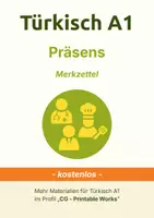 Vorschau - Merkblätter - Türkisch A1 – Präsens: kostenlose Lernhilfe - Deckblatt