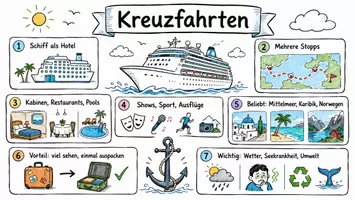 Vorschau - Arbeitsblätter - Arbeitsblätter zum Thema "Kreuzfahrt" + Lösung & MP3 + Mindmap + Infografik - Seite 1
