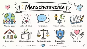 Vorschau - Arbeitsblätter - Lernposter + Arbeitsblätter "Menschenrechte" + interaktive Lösungen & MP3s + Mindmap + Infografiken - Seite 2