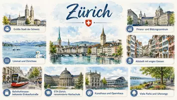 Vorschau - Arbeitsblätter - Arbeitsblatt "Zürich" + Onlineübung & MP3 + Infografik - Seite 2