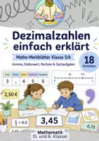 Vorschau - Merkblätter - Dezimalzahlen Klasse 5-6: Merkblätter - Deckblatt