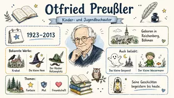Vorschau - Arbeitsblätter - Arbeitsblätter zum Thema "Otfried Preußler" + Lösung & MP3 + Mindmap + Infografik - Seite 1
