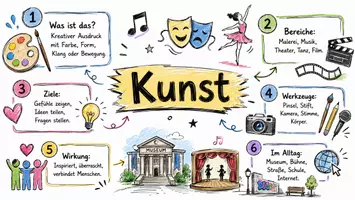 Vorschau - Arbeitsblätter - Arbeitsblätter "Kunst" + interaktive Lösungen & MP3s + Mindmap + Infografik - Seite 1