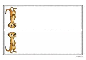 Vorschau - Mal- und Bastelvorlagen - Erdmännchenklasse - Namensschilder (Klassentier) - Seite 1