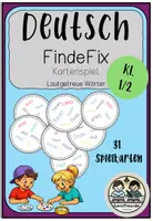 Vorschau - Spiele - Deutsch: FindeFix Kartenspiel - lautgetreue Wörter - Deckblatt