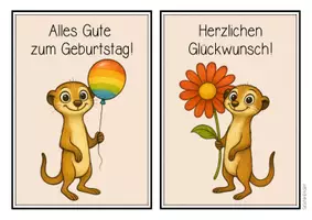 Vorschau - Poster - Erdmännchenklasse - Geburtstagsaufsteller (Klassentier) - Seite 1