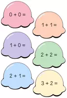 Vorschau - Stationenlernen - Eis-Mathe Klasse 1: Rechnen & Zuordnen mit Eiskugeln | Addition bis 20 | Klettmaterial (Magnetspiel) - Seite 2