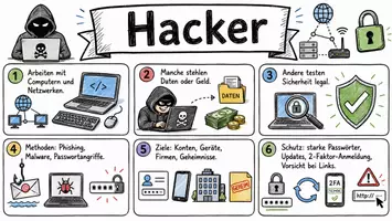 Vorschau - Arbeitsblätter - Arbeitsblätter "Hacker" + Lösung & MP3 + Mindmap + Infografik - Seite 1