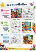 Vorschau - Mal- und Bastelvorlagen - Sommer Ferien Grüße | Polaroidkarten zum Ausmalen & Verschenken | Klasse 1–4 - Seite 1