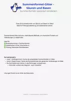 Vorschau - Arbeitsblätter - SFG-01 - Summenformel-Gitter - Säuren & Basen - Deckblatt
