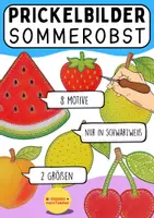 Vorschau - Mal- und Bastelvorlagen - Prickelbilder Obst Set – 8 sommerliche Prickelvorlagen in 2 Größen für Kindergarten, Kita & Grundschule (Feinmotorik & Fensterbilder) 🍓🍎🍋 Klasse 1-2 - Deckblatt