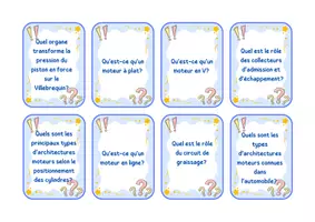 Aperçu - Jeux - jeu de l'oie : Mécanique automobile Constitution moteur CAP 1ier année - Page 3