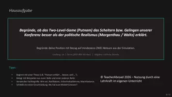 Vorschau - Stundenentwürfe - Planspiel zum Iran-Konflikt 2026 - Simulation einer diplomatischen Verhandlung mit Rollen - Deckblatt