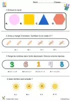 Aperçu - Feuilles d'exercices - Maths & Logique : Fiche Visuelle (Grande Section GS / CP) - Page de couverture