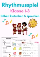 Vorschau - Arbeitsblätter - Musikspiel "Rhythmus-Eis" für den Sommer (Klasse 1-3) - Deckblatt