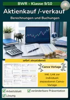Vorschau - Stundenentwürfe - Aktienverkehr - Buchen und berechnen - Deckblatt