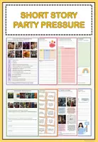 Vorschau - Arbeitsblätter - Short Story: Party Pressure (peer pressure, feelings, relationships etc) - Deckblatt