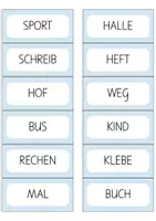 Vorschau - Arbeitsblätter - Wörter zusammensetzen – Karten für zusammengesetzte Nomen - Seite 2