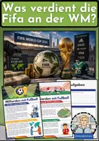 Vorschau - Arbeitsblätter - Fußball WM 2026 - Wirtschaft und Einnahmen einer Weltmeisterschaft - Arbeitsblätter mit Lösungen - Erdkunde Klasse 8/9 - Deckblatt