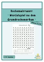 Vorschau - Spiele - Rechenwirrwarr: Würfelspiel zu den 4 Grundrechenarten - Deckblatt