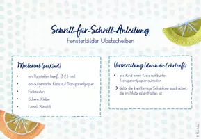 Vorschau - Unterrichtsreihen - Fensterbilder Sommer: Obstscheiben aus Papptellern - Seite 1