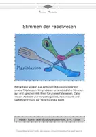 Vorschau - Mal- und Bastelvorlagen - Stimmen der Fabelwesen - Deckblatt