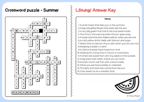 Vorschau - Arbeitsblätter - Summer break: 2x Kreuzworträtsel (Crossword puzzle) – Englisch ab Klasse 5 - Seite 2