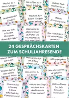 Vorschau - Fördermaterial/Inklusion - Gesprächskarten zum Schuljahresende – Reflexion, Rückblick, Wünsche & Ferien - Klassengespräch zum Schuljahresende - Deckblatt