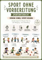 Vorschau - selbst erstellte Cliparts/Grafiken - Sport ohne Vorbereitung - kleine Spiele und 5-Min-Puffer - Deckblatt