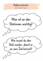 Vorschau - Poster - Reflexionskarten Sportunterricht - Karten und Ideen - Seite 1