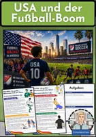 Vorschau - Arbeitsblätter - FUßBALL WM 2026: Fußball-Boom in den USA - Deckblatt