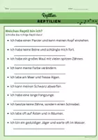 Vorschau - Arbeitsblätter - Reptilien_spannende Arbeitsblätter über Tiere mit Schuppen - Seite 1