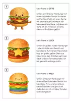 Vorschau - Stationenlernen - Lesespiel „Hamburger“ | Leseverständnis mit Selbstkontrolle | Klasse 3–4 - Seite 1