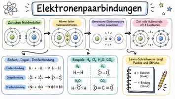 Vorschau - Arbeitsblätter - Lernposter + Arbeitsblatt "Elektronenpaarbindungen" + interaktive Lösung & MP3 + Mindmap + Infografik - Seite 2