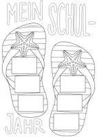 Vorschau - Mal- und Bastelvorlagen - Jahresrückblick im Flipflop-Design - Kreativer Schreibanlass zum Schuljahresende 🩴☀️🍉 - Seite 2