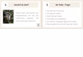 Vorschau - Aufgabenkarten - Lesekärtchen- Der Koala (+Silbenschrift) - Seite 3