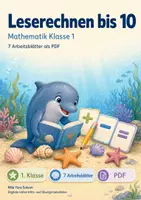 Vorschau - Arbeitsblätter - Leserechnen bis 10 | Mathematik Klasse 1 | 7 Arbeitsblätter als PDF - Deckblatt