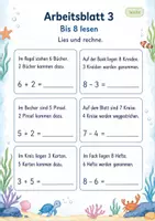 Vorschau - Arbeitsblätter - Leserechnen bis 10 | Mathematik Klasse 1 | 7 Arbeitsblätter als PDF - Seite 3