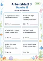 Vorschau - Arbeitsblätter - Rechengeschichten Plus bis 20 | Mathematik Klasse 1 | 7 Arbeitsblätter als PDF - Seite 3