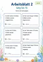 Vorschau - Arbeitsblätter - Sachaufgaben Minus bis 20 | Mathematik Klasse 1 | 7 Arbeitsblätter als PDF - Seite 2