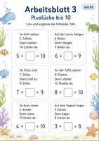 Vorschau - Arbeitsblätter - Fehlende Zahl in Sachaufgaben bis 10 | Mathematik Klasse 1 | 7 Arbeitsblätter als PDF - Seite 3