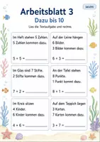 Vorschau - Arbeitsblätter - Textaufgaben Plus bis 10 | Mathematik Klasse 1 | 7 Arbeitsblätter als PDF - Seite 3