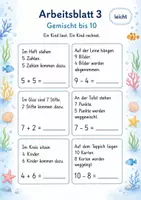 Vorschau - Arbeitsblätter - Partneraufgaben Plus und Minus bis 10 | Mathematik Klasse 1 | 7 Arbeitsblätter als PDF - Seite 3