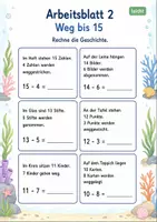 Vorschau - Arbeitsblätter - Rechengeschichten Minus bis 20 | Mathematik Klasse 1 | 7 Arbeitsblätter als PDF - Seite 2