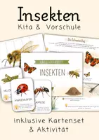Vorschau - Spiele - Insekten Projektpaket | Arbeitsblätter Sortierspiel Puzzle Montessori |Lernheft Bildkarten Tiere Natur - Deckblatt